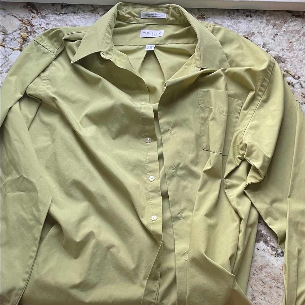 Van Heusen Olive Dress Shirt